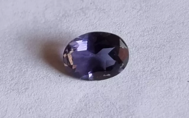 Loose Iolite Oval Cut Faceted Gemstone 8x6x4mm 0.85ct Blue/Purple