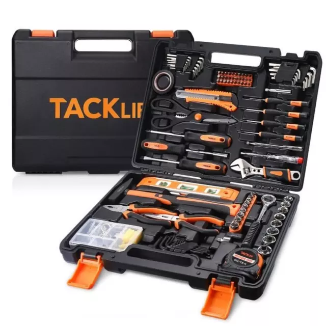 TACKLIFE 142 Pcs Malette Outils à usage domestique parfait pour le bricolage