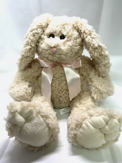 16" Long Eared Floppy Bunny Easter Rabbit Plush Stuffed Animal Toy Cream Color