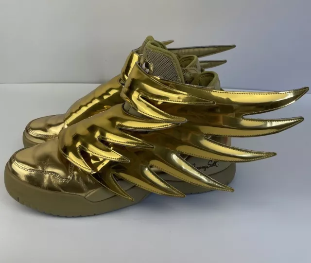 Adidas x  Jeremy Scott 2015 Solid Gold Wings 3.0 Tennis Shoes Men’s Size 11.5