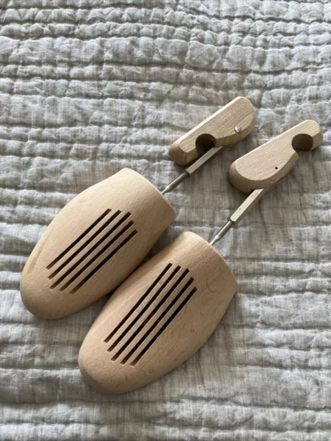 Coppia di scarpe pieghevoli in legno alberi stretch regolabili taglia 43-46