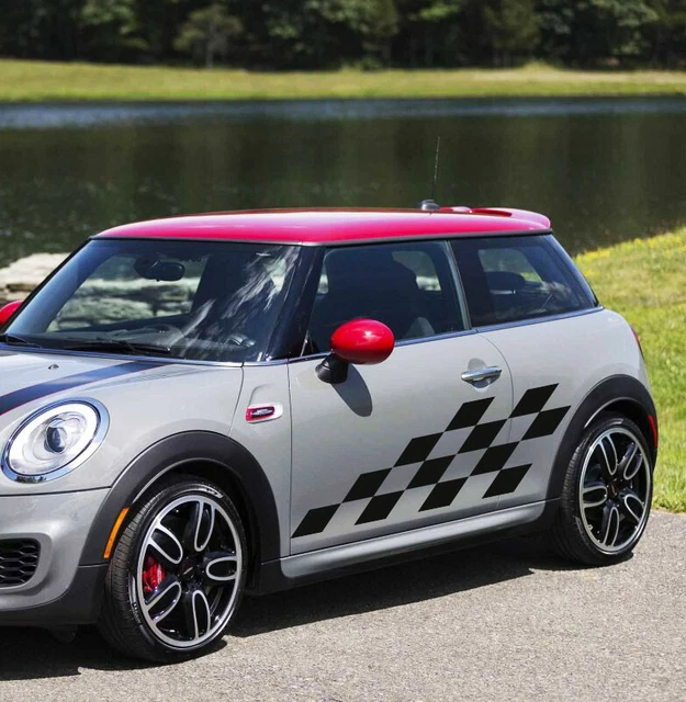 Mini Cooper Checkered Roof Sticker Kit - Decals For Cooper S, Customizable Flag Design