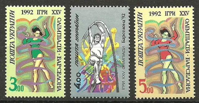 Ukraine - Olympische Sommerspiele Barcelona Satz postfrisch 1992 Mi. 83-85