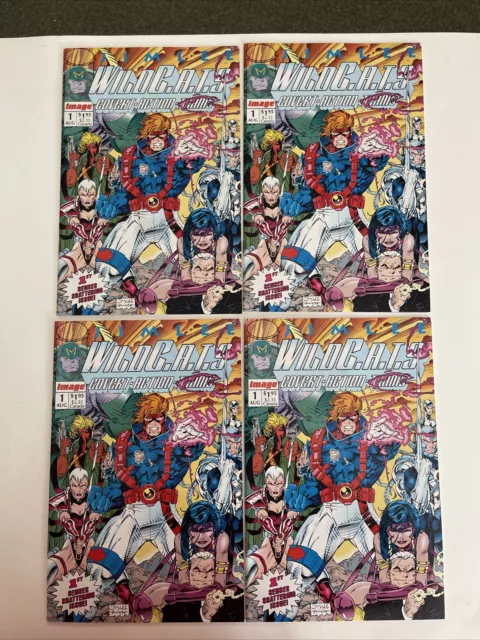 WildC.A.T.S: #1 COVERT ACTION TEAM (1992, Image) 4 BOOK LOT ICONIC JIM LEE COVER