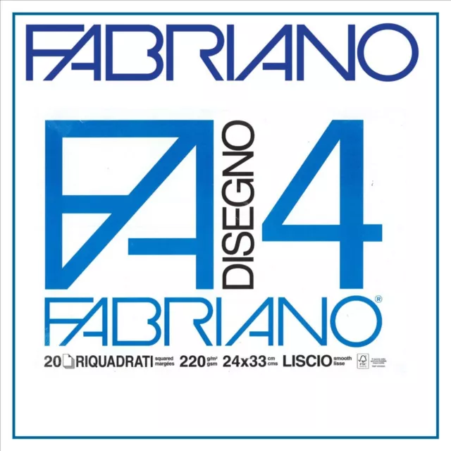 Fabriano F4 05201597, Album da Disegno, Formato 24 x 33 cm Lisci