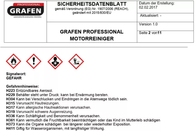 Motorreiniger Kaltreiniger Motorwäsche Werkstattreiniger Grafen 4x 500ml 3