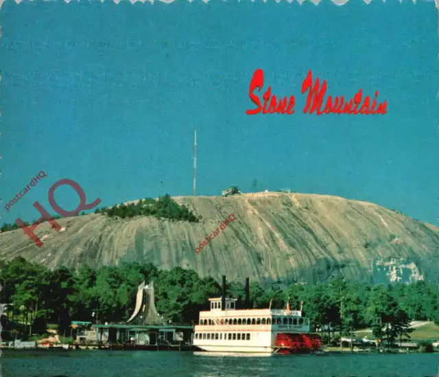 Picture Postcard:-Stone Mountain, the Henry Grady Stern-Wheeler (Bad Scan)
