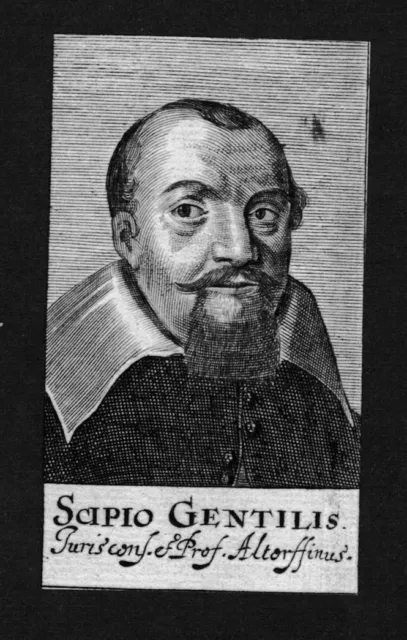 1680 - Scipione Gentili Lawyer Italy Copperplate Portrait