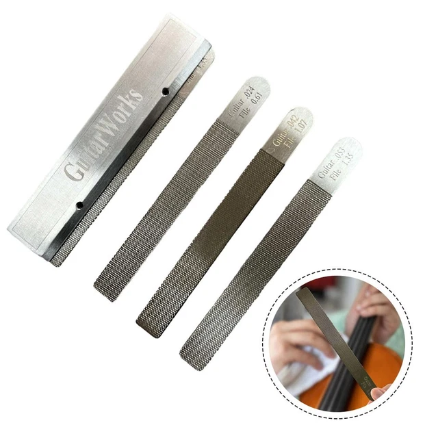 4PCS/Set Guitar-Nut Files Fret Crowning Slot Filing Luthier Repair Tool Kit