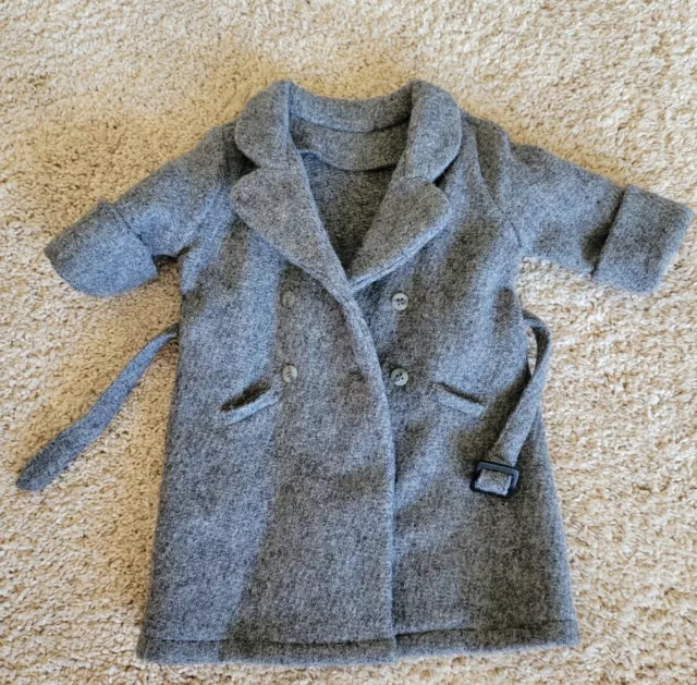 American Girl Doll Kit Kits  Winter Coat Gray Wool EX