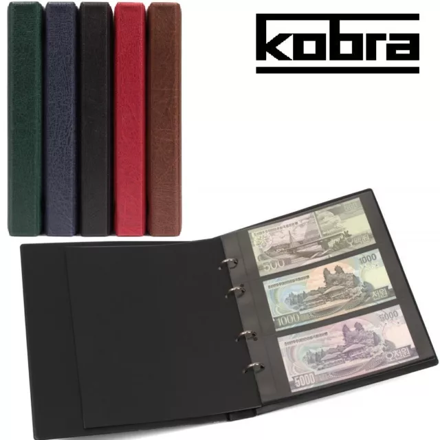 Geldschein Banknoten Notgeld Album Ringbinder KOBRA G23 bestückt in 5 Farben
