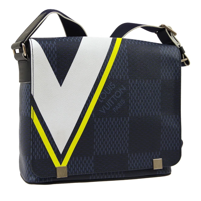 Louis Vuitton Damier Cobalt Canvas District Pm Yellow N44002