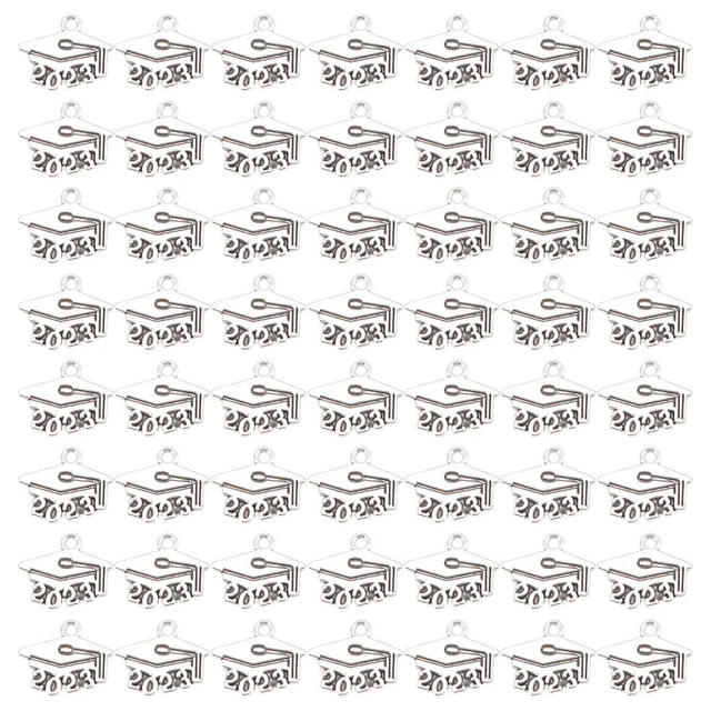 200 Pcs Grad Cap DIY Charms Doctor's Hat Accessories Vintage Decor Earrings