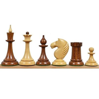 Reproduit Soviétique Championnat Baku Échecs Pièces En Bud Rose Bois/Boxwood 