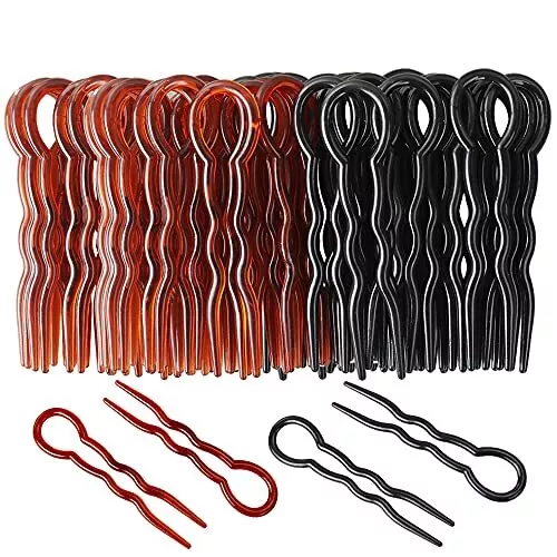 40 Pcs Plastic U Shaped Hair Pins Grip Pins Fast Spiral Hair Braid Twist