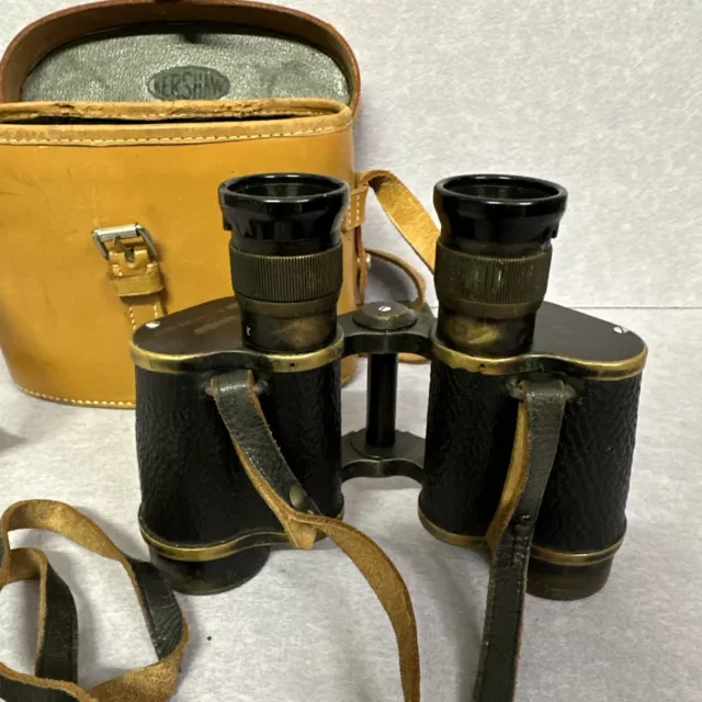 Kershaw Antique Binoculars In Case 1912 Bino Prism No 2 Untested t2933