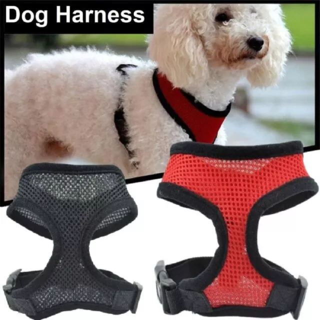 Pet VEST Harness Braces Dog Cat Puppy Leash Mesh Breathe Adjustable Small Soft