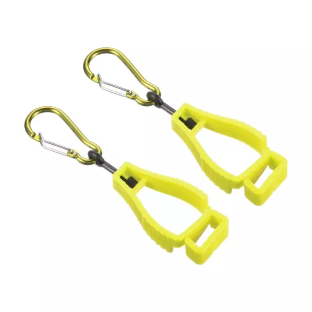 Guanto Protezione,2pz Guanti Afferra Cattura Evita Perdita Gancio Clips,Giallo