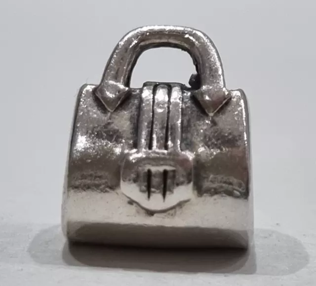 Genuine Chamilia Cham 925 Silver Hand Bag Brief Case Bracelet Charm Bead