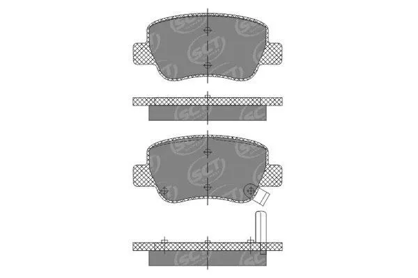 SCT Germany Rear Brake Pads Set Fits Toyota Avensis Compatible with ABS / TCS