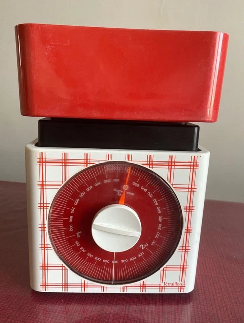 Balance Terraillon beige et chiffres vert vintage Balance 3 kg Made in
