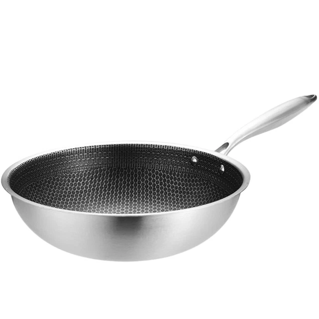 Asado reutilizable Wok Pan freido multifunción Wok Handled Fry Wok P