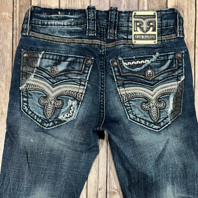ROCK REVIVAL WESTMONT Slim Taper Jeans Stretch Denim 29x32 Mens Blue ...