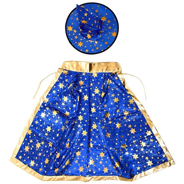 Costumi di Halloween Mantello Strega con Cappello per Bambini Ragazzi Ragazze B3Q3