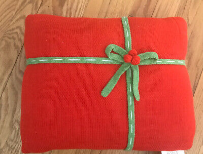 Paquete de Navidad Almohada de punto con arco roja caprichosa 16x12