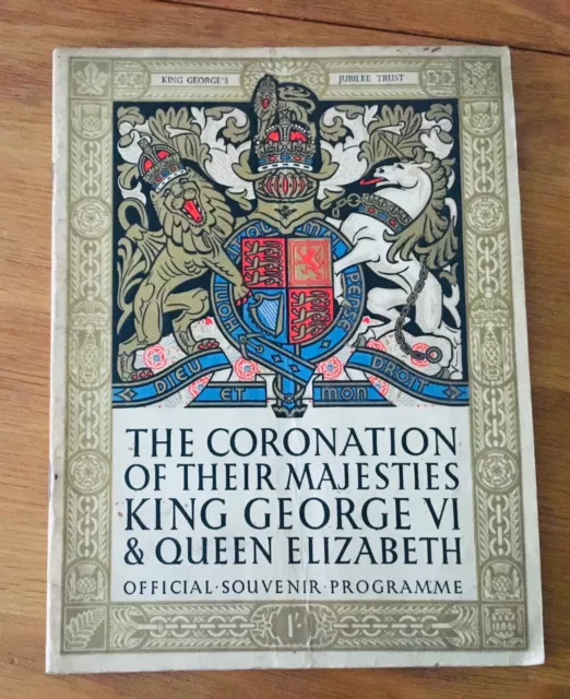 VINTAGE 1937 CORONATION Of King George V1 & Queen Elizabeth Souvenir ...