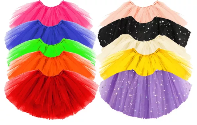 Tütü Ballettrock Tüllrock Petticoat Ballettkleid Glitzer Rock 3 - 5 Lagen