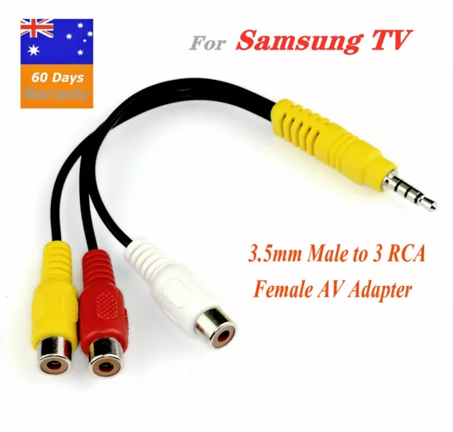 3.5mm AUX Male to 3RCA Female Cable For Samsung Composite Stereo Audio / Av Cord