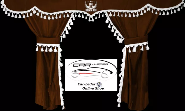 LKW GARDINEN SET Vorhänge Schwarz Weiß Logo passend für Scania 124 R S P EUR  170,00 - PicClick DE