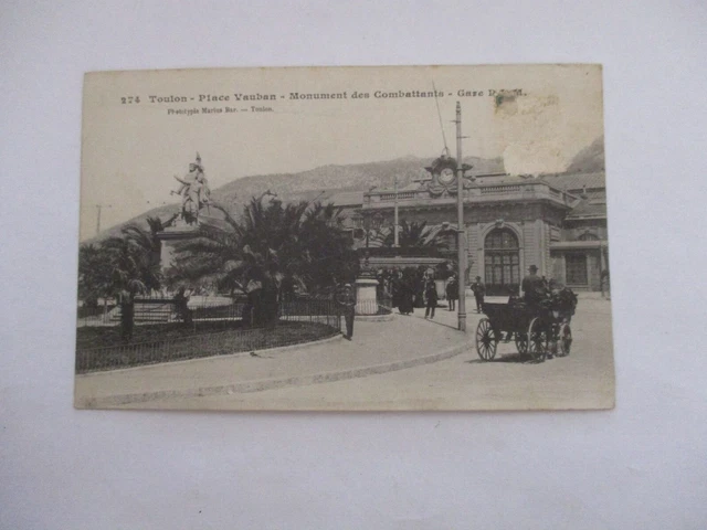 Carte Postale Ancienne Toulon – Place D'Armes, Var (83), Noir Et Blanc, Années 1900
