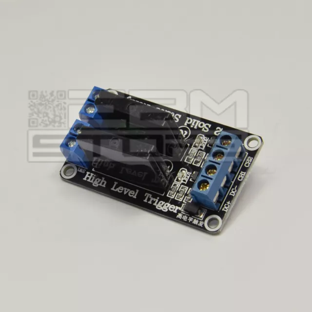 Modulo SSR 2 relè stato solido 5V - 240V - scheda relay arduino - ART. CQ14