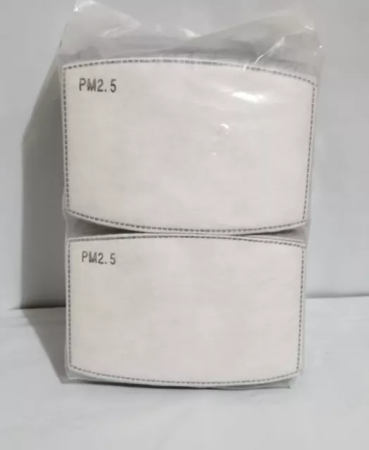 100 pcs Adult PM2.5 Activated 5 Layer Face Filters New in pkg