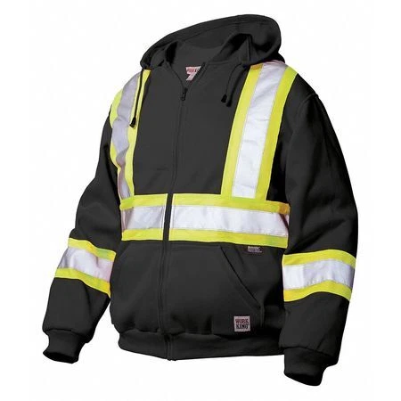Tough Duck S49431 4Xl Hi-Vis Sweatshirt, Black