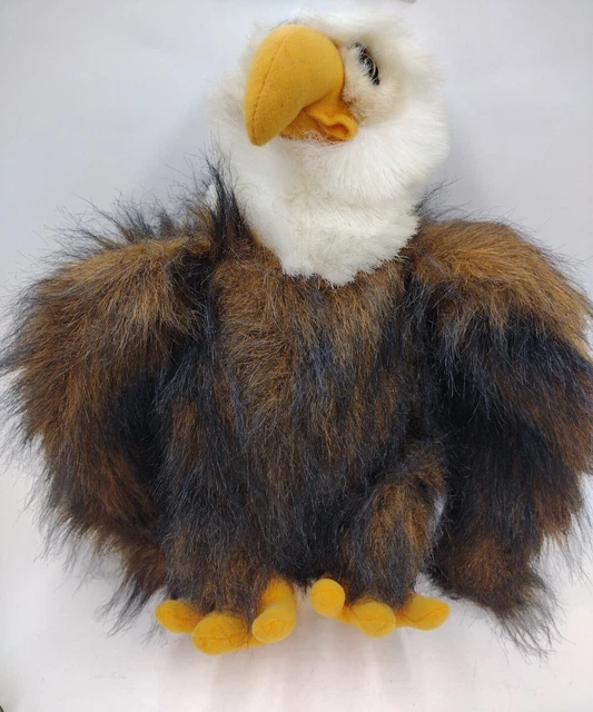 BALD EAGLE FURRY Plush Stuffed Animal 13" National Bird £19.83