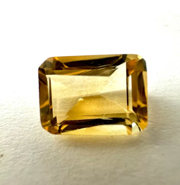 Jaune Citrine Pierre Précieuse, Natural Radiant Coupe Loose 1.30Ct 8x6 MM