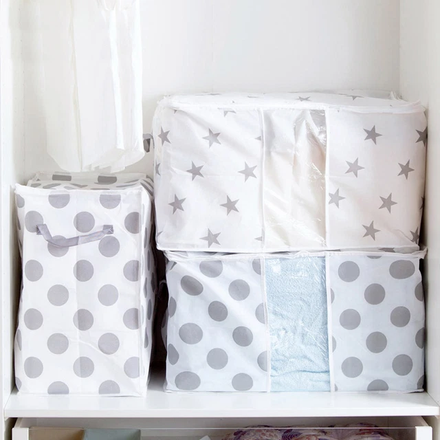 Foldable Storage Bag Clothes Blanket Quilt Closet Sweater Organizer  Pouches