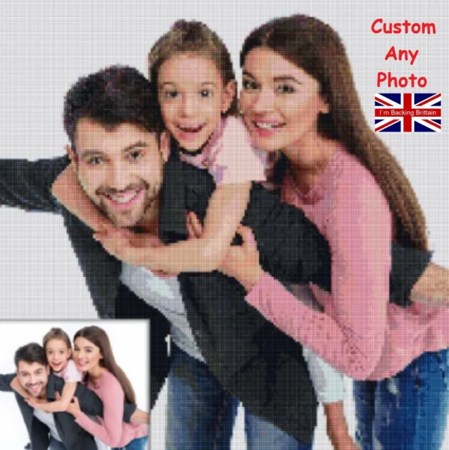 Personalized DIY 5d Diamond Painting UK Full Drill Kits Family Photo Gifts