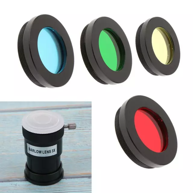 3X Barlow Lens Telescope Eyepiece 1.25" Universal Planet Color Filter Set