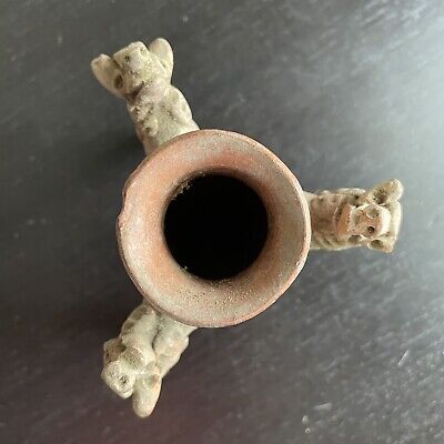 Pre-Columbian Costa Rican Atlantic Watershed Pottery Tripod Ritual Vase Animals 6
