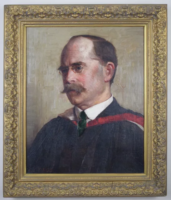 Retrato de George Ward. Óleo del artista listado Charles Tattershall Dodd, c 1910