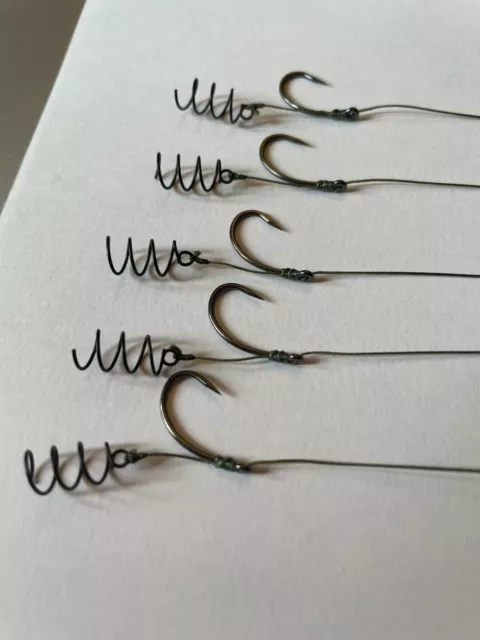 carp fishing meat coil rigs size 6 barbless
