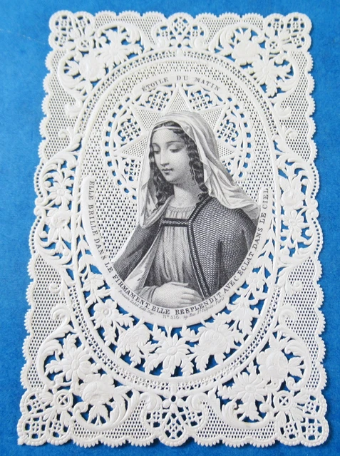 Image Pieuse Ancienne – Canivet Dentelle 'Tout Est Là' – Bonamy – Papier/Carton