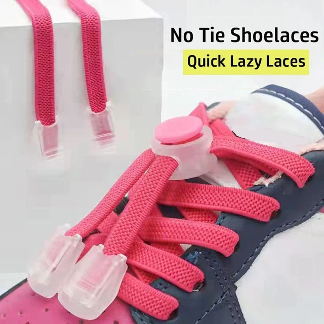 senza cravatta chiusura rapida pizzo pigro lacci per scarpe senza cravatta