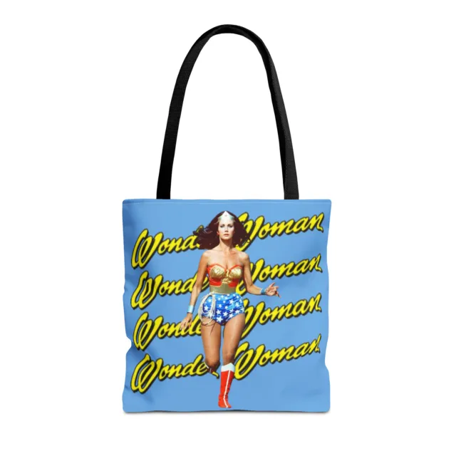 Wonder Woman Lynda Carter 16x16in Tote Bag (5 color handle options)