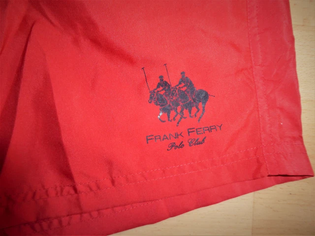 Boxer De Bain Frank Ferry Rouge Taille XL, Neuf Avec étiquette, Idéal Pour La Plage Ou La Piscine