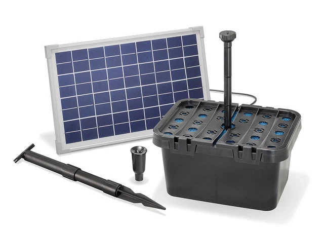 SOLAR TEICHFILTER SET 10/610 Solarpumpe Gartenteich Pumpenset esotec